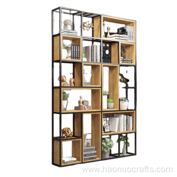 iron shelf living room partition office display shelf